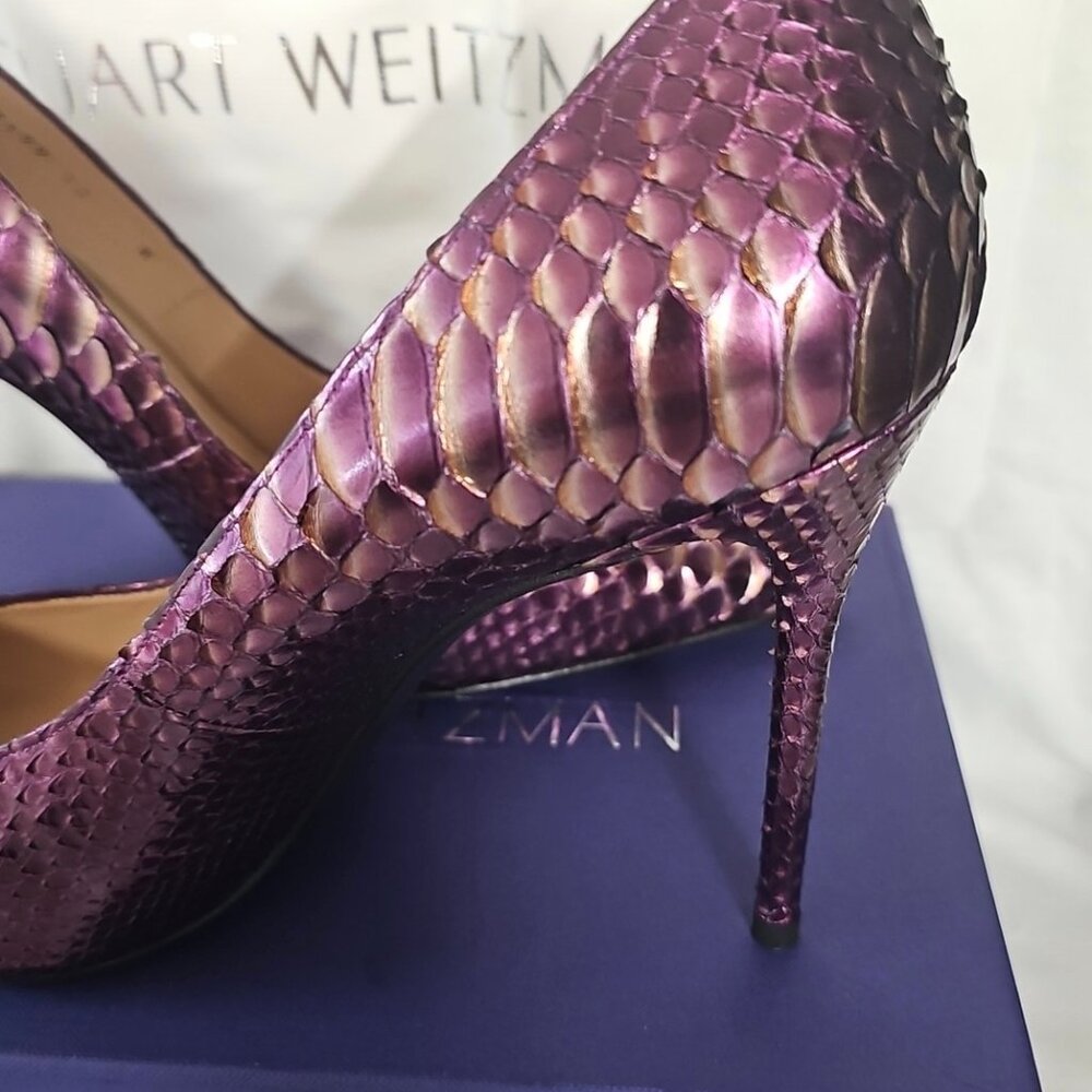 Stuart Weitzman Nouveau Viola Midas Python Heels - image 15
